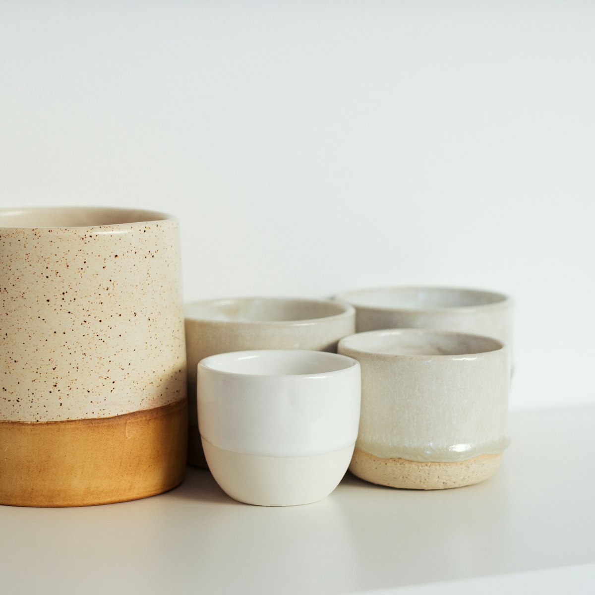 Tazze in gres fatte a mano (4 pz) — edizione speciale