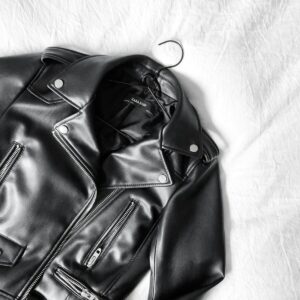 Giacca biker in pelle