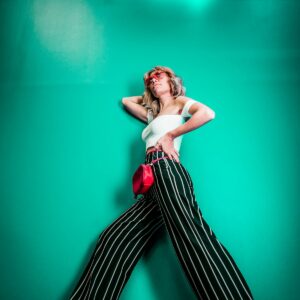 Pantalone a righe palazzo